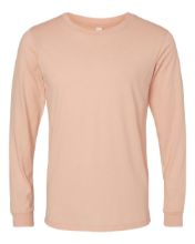 Picture of BELLA + CANVAS - Heather CVC Long Sleeve Tee - 3501CVC - XS - 4XL Heather Peach