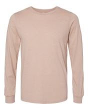 Picture of BELLA + CANVAS - Heather CVC Long Sleeve Tee - 3501CVC - XS - 4XL Heather Pink Gravel