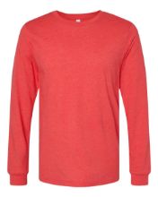 Picture of BELLA + CANVAS - Heather CVC Long Sleeve Tee - 3501CVC - XS - 4XL Heather Red