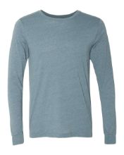 Picture of BELLA + CANVAS - Heather CVC Long Sleeve Tee - 3501CVC - XS - 4XL Heather Slate