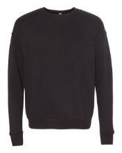 Picture of BELLA + CANVAS - Sponge Fleece Drop Shoulder Crewneck Sweatshirt - 3945 - XS - 2XL Black