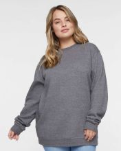 Picture of LAT - Elevated Fleece Crewneck Sweatshirt - 6925 Granite Heather / L