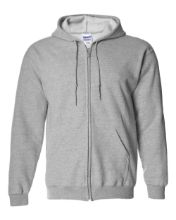 Picture of Gildan - Heavy Blend™ Full-Zip Hooded Sweatshirt - 18600 - S - 5XL Sport Grey
