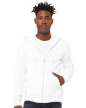Picture of BELLA + CANVAS - Sponge Fleece Full-Zip Hoodie - 3739 - XS - 3XL DTG White