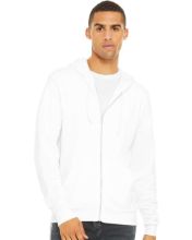 Picture of BELLA + CANVAS - Sponge Fleece Full-Zip Hoodie - 3739 - XS - 3XL White