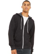 Picture of BELLA + CANVAS - Sponge Fleece Full-Zip Hoodie - 3739 - XS - 3XL Dark Grey Heather