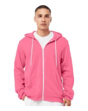 Picture of BELLA + CANVAS - Sponge Fleece Full-Zip Hoodie - 3739 - XS - 3XL Heather Charity Pink