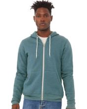 Picture of BELLA + CANVAS - Sponge Fleece Full-Zip Hoodie - 3739 - XS - 3XL Heather Deep Teal