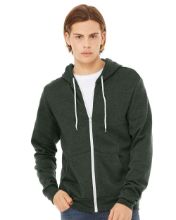 Picture of BELLA + CANVAS - Sponge Fleece Full-Zip Hoodie - 3739 - XS - 3XL Heather Forest