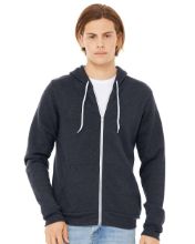 Picture of BELLA + CANVAS - Sponge Fleece Full-Zip Hoodie - 3739 - XS - 3XL Heather Navy