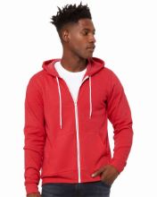 Picture of BELLA + CANVAS - Sponge Fleece Full-Zip Hoodie - 3739 - XS - 3XL Heather Red