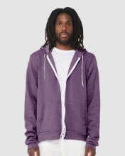 Picture of BELLA + CANVAS - Sponge Fleece Full-Zip Hoodie - 3739 - XS - 3XL Heather Team Purple