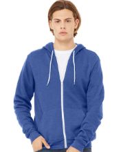 Picture of BELLA + CANVAS - Sponge Fleece Full-Zip Hoodie - 3739 - XS - 3XL Heather True Royal