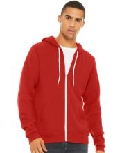 Picture of BELLA + CANVAS - Sponge Fleece Full-Zip Hoodie - 3739 - XS - 3XL Red