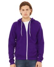 Picture of BELLA + CANVAS - Sponge Fleece Full-Zip Hoodie - 3739 - XS - 3XL Team Purple