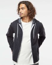 Picture of Independent Trading Co. - Lightweight Full-Zip Hooded Sweatshirt - AFX90UNZ - XS - 3XL Charcoal Heather