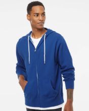 Picture of Independent Trading Co. - Lightweight Full-Zip Hooded Sweatshirt - AFX90UNZ - XS - 3XL Cobalt