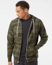 Picture of Independent Trading Co. - Lightweight Full-Zip Hooded Sweatshirt - AFX90UNZ - XS - 3XL Forest Camo
