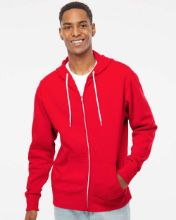 Picture of Independent Trading Co. - Lightweight Full-Zip Hooded Sweatshirt - AFX90UNZ - XS - 3XL Red