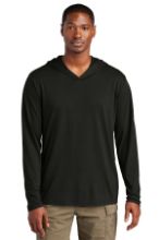 Picture of DM139 District ® Perfect Tri ® Long Sleeve Hoodie Black / XL
