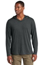 Picture of DM139 District ® Perfect Tri ® Long Sleeve Hoodie Black Frost / 4XL