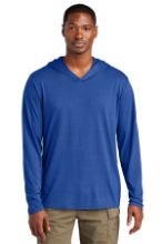 Picture of DM139 District ® Perfect Tri ® Long Sleeve Hoodie Deep Royal / S