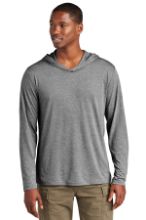 Picture of DM139 District ® Perfect Tri ® Long Sleeve Hoodie Grey Frost / XS