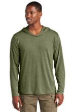 Picture of DM139 District ® Perfect Tri ® Long Sleeve Hoodie Military Green Frost / XS