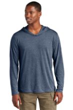 Picture of DM139 District ® Perfect Tri ® Long Sleeve Hoodie Navy Frost / XS