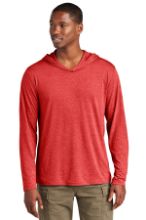 Picture of DM139 District ® Perfect Tri ® Long Sleeve Hoodie Red Frost / L