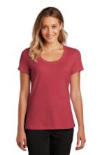 Picture of DT7501 District ® Women’s Flex Scoop Neck Tee Heathered Red / S