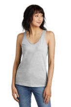 Picture of DT154 District® Women’s Perfect Blend® CVC V-Neck Tank Light Heather Grey / M