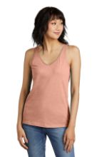 Picture of DT154 District® Women’s Perfect Blend® CVC V-Neck Tank Nostalgia Rose Heather / 3XL