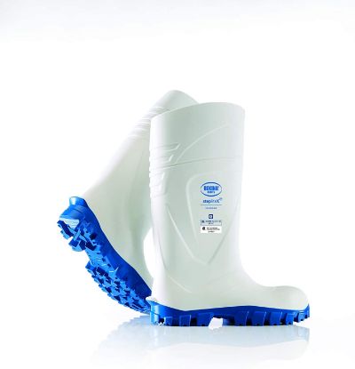 Picture of Bekina StepliteX Solidgrip S4 Metal Safety Toe Cap Work Boots White/Blue / 9
