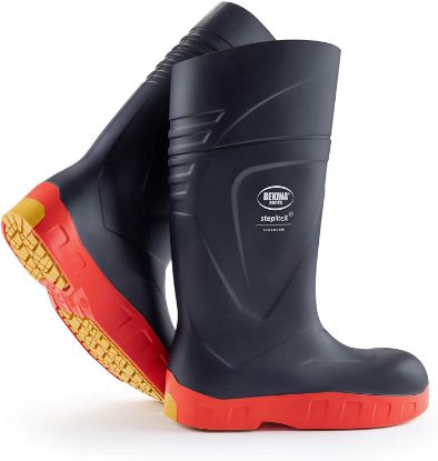 Picture of Bekina Storm Grip Fishing Work Boots Blue/Orange / 9