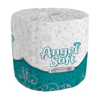 Picture of Angel Soft Professional Series Recycled Toilet Paper, 2-Ply, White, 450 Sheets/Roll, 40 Rolls/Case (16840)
