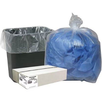Picture of Berry Global Classic 16 Gallon Industrial Trash Bag, 24" x 31", Low Density, 0.6mil, Clear, 500 Bags/Box (WEBBC33-538926)
