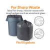 Picture of Coastwide Professional 55-60 Gallon Trash Bag, 38" x 58", Low Density, 1.5 mil, Black, 100 Bags/Box (CW25531)
