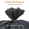 Picture of Coastwide Professional 55-60 Gallon Trash Bag, 38" x 58", Low Density, 1.5 mil, Black, 100 Bags/Box (CW25531)