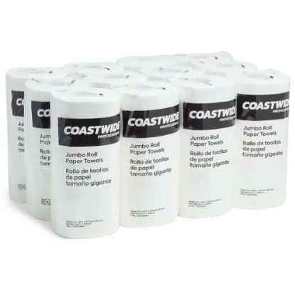 Picture of Coastwide Professional Jumbo Kitchen Rolls Paper Towel, 2-Ply, White, 250 Sheets/Roll, 12 Rolls/Carton (CW21806)