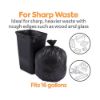 Picture of Coastwide Professional™ 12-16 Gallon Trash Bag, 24" x 31", Low Density, 1 mil, Black, 250 Bags/Box (CW21760)