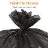 Picture of Coastwide Professional™ 12-16 Gallon Trash Bag, 24" x 31", Low Density, 1 mil, Black, 250 Bags/Box (CW21760)