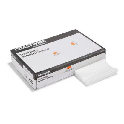 Picture of Coastwide Professional™ 20-30 Gallon Trash Bag, 30" x 36", Low Density, 0.65 mil, Clear, 250 Bags/Box (CW22338)