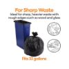 Picture of Coastwide Professional™ 30-33 Gallon Trash Bag, 33" x 39", Low Density, 1.5 mil, Black, 100 Bags/Box (CW25530)