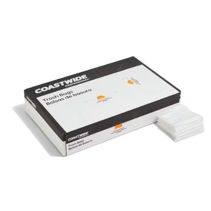 Picture of Coastwide Professional™ 4 Gallon Trash Bag, 17" x 17", Low Density, 0.35 mil, Clear, 1000 Bags/Box (CW22236)