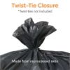 Picture of Coastwide Professional™ 55-60 Gallon Trash Bag, 38" x 58", Low Density, 1.3 mil, Black, 100 Bags/Box (CW22342)