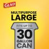 Picture of Glad 30 Gallon Large Drawstring Trash Bags, 90/Box (78952)