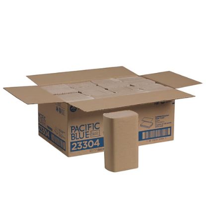 Picture of Pacific Blue Basic Recycled Multifold Paper Towel, 1-Ply, 250 Sheets/Pack, 16 Packs/Carton (23304)
