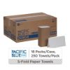 Picture of Pacific Blue Basic Recycled Single Fold Paper Towels, 1-ply, 250 Sheets/Pack, 16 Packs/Carton (20904)