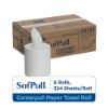 Picture of SofPull Centerpull Paper Towels, 1-ply, 320 Sheets/Roll, 6 Rolls/Pack (28124)